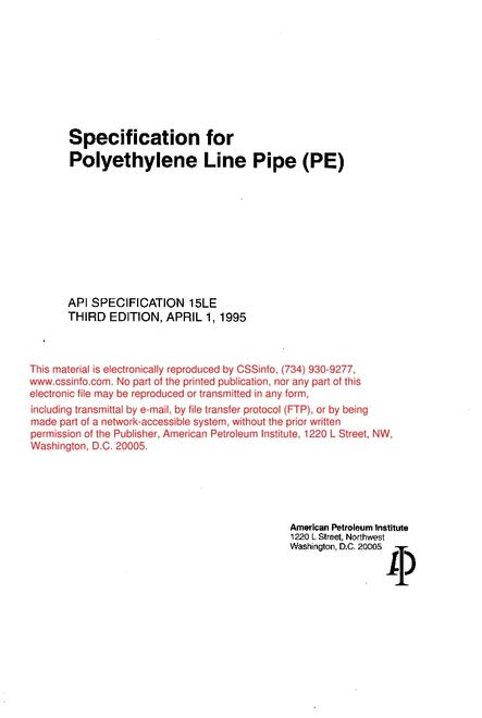 API 15LE