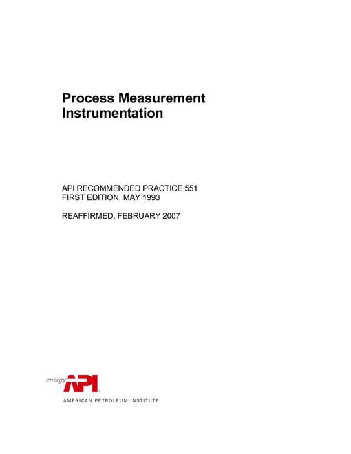 API RP 551 (R2007)