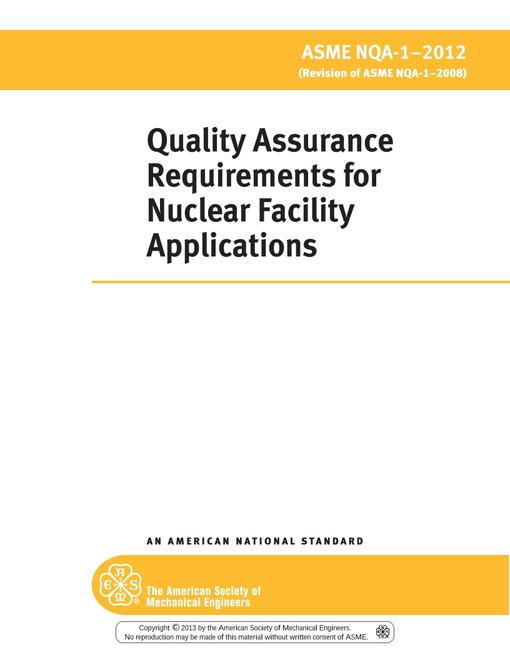 ASME NQA-1-2012