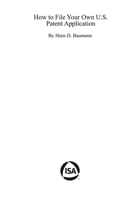 How to File Your Own U.S. Patent Application