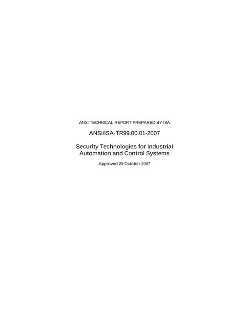 ISA TR99.00.01