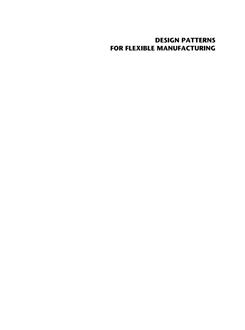 Design Patterns for Flexible Manufacturing